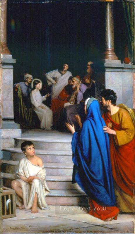 Christ Teaching at the Temple Carl Heinrich Bloch Oil Paintings